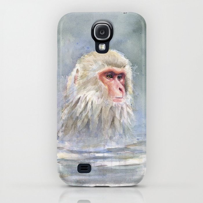 700x700 Snow Monkey Watercolor Animal Iphone Case By Olechka Society6 - Monkey Watercolor