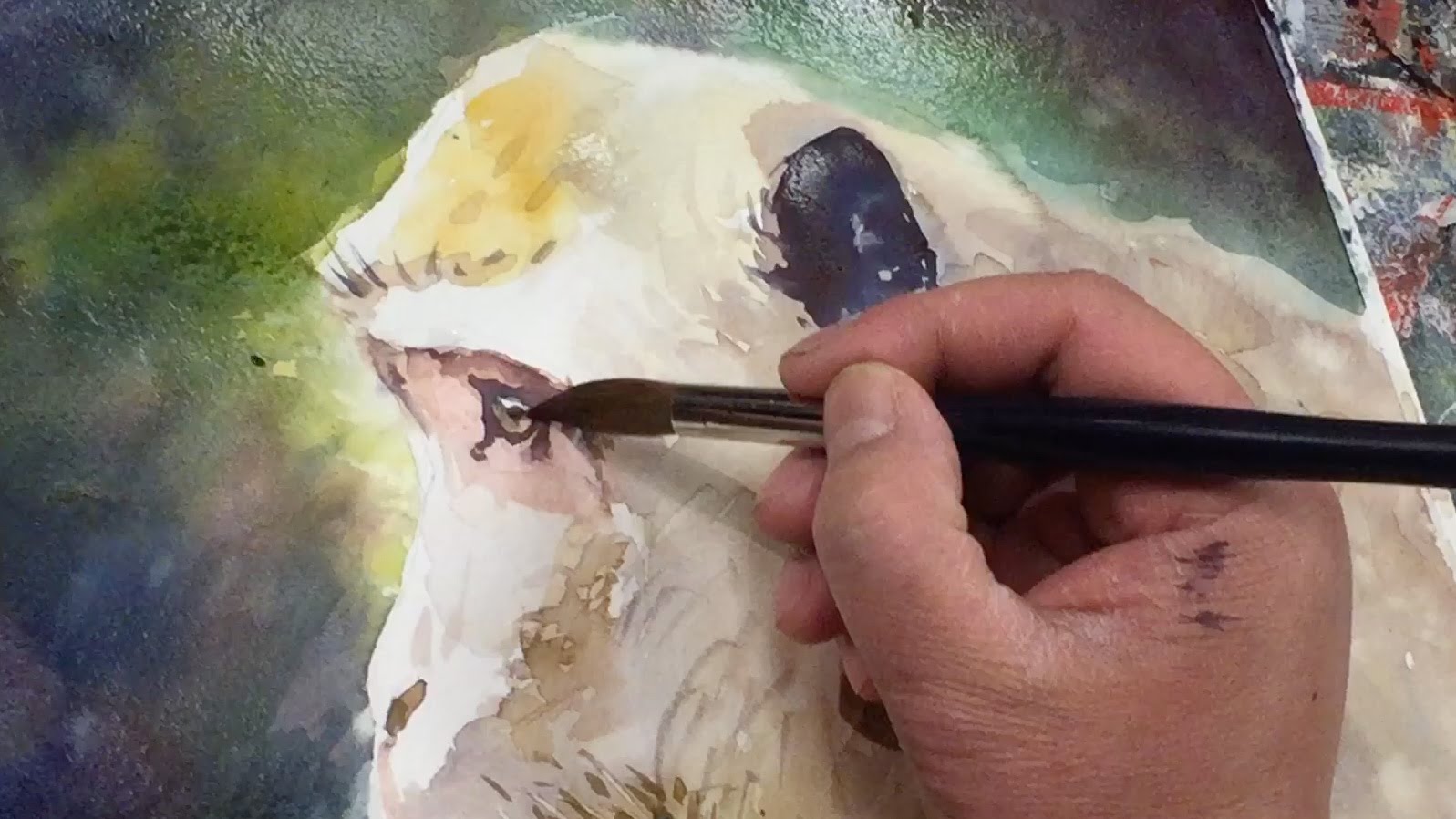 1597x898 Watercolor Painting Of A Monkey - Monkey Watercolor