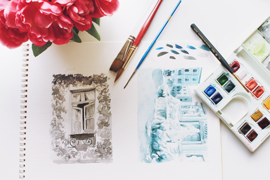 550x366 Painting With A Monochromatic Color Palette - Monochromatic Watercolor