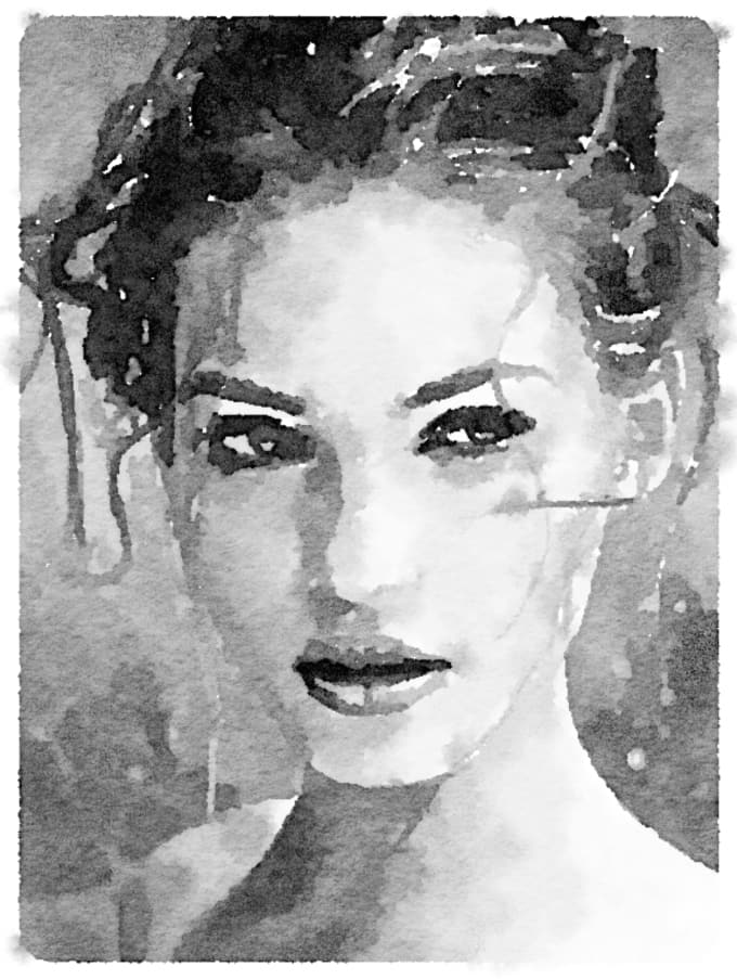 680x903 Create A Watercolor Portrait From A Photo By Waxingeloquent - Monochromatic Watercolor