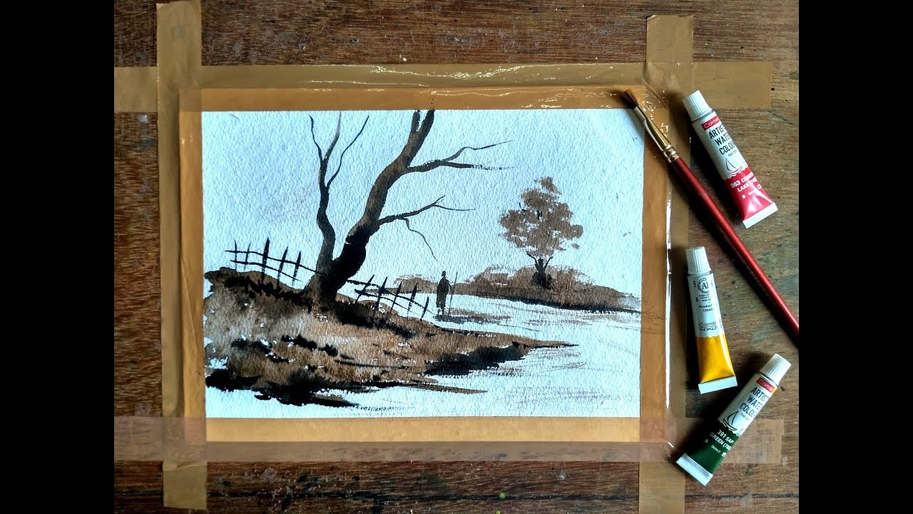 1280x720 Monochromatic Watercolor Painting For Beginners Paint With David - Monochromatic Watercolor Paintings