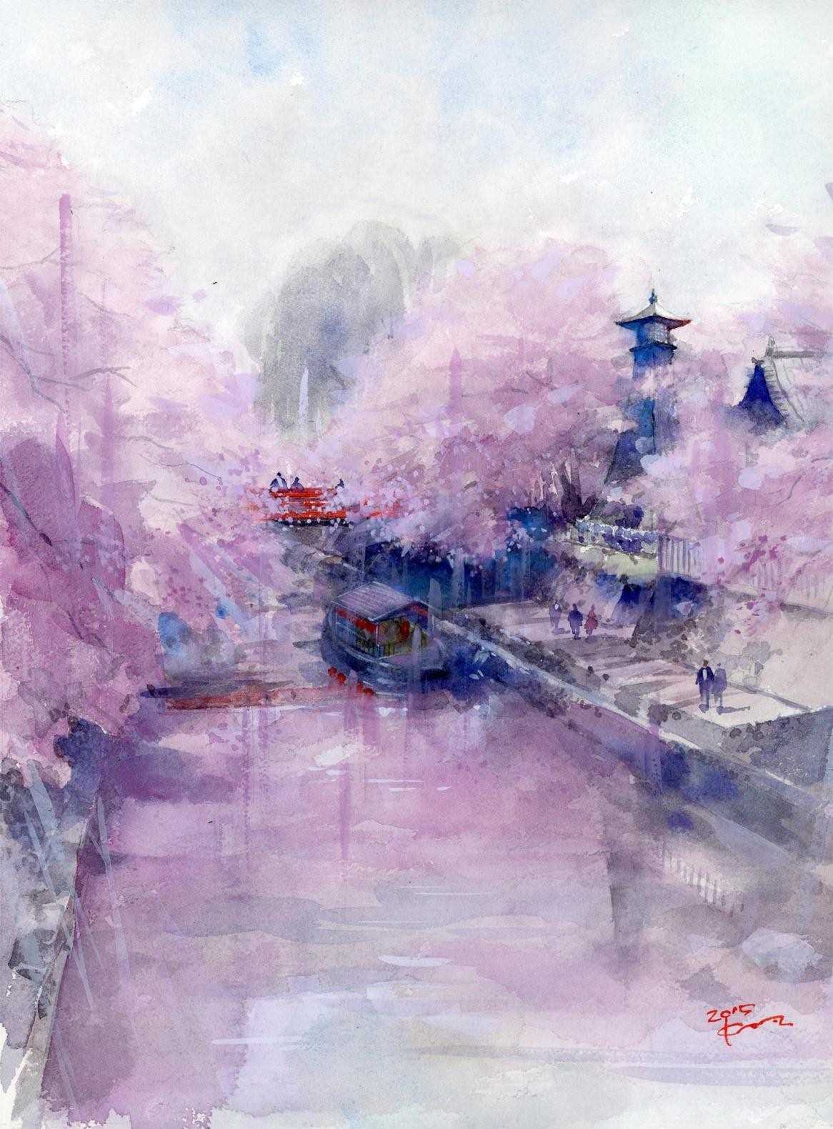 1166x1580 Over The Calm Sea Original Landscape Oilrhetsycom Pin By Artist - Monochromatic Watercolor Paintings