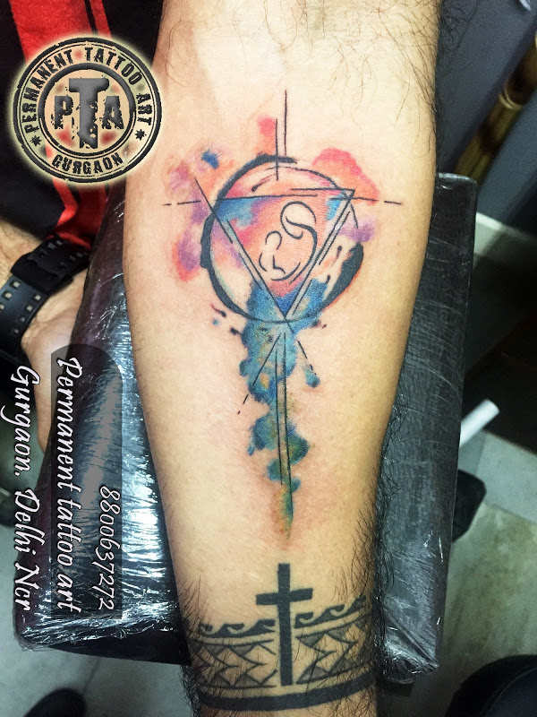 600x800 Gurgaon Tattoo - Mother Daughter Watercolor Tattoos