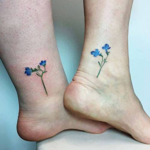 500x500 Tattoo Tagged With Flower, Small, Mother Daughter, Family - Mother Daughter Watercolor Tattoos