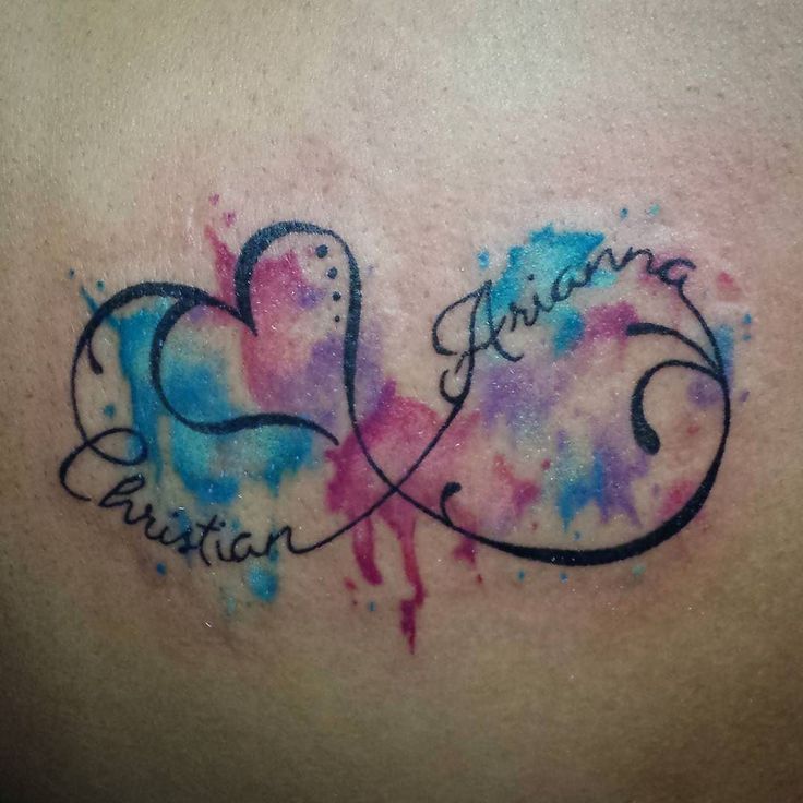 736x736 Watercolor Tattoo Watercolor Infinity From Yesterday ) - Mother Daughter Watercolor Tattoos