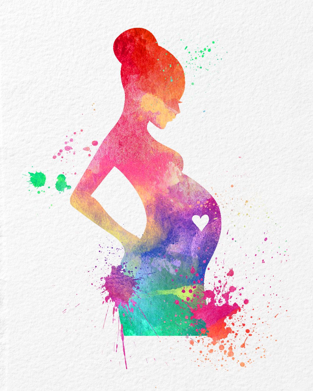 1200x1500 Watercolor Art Expectant Mother Baby Shower Gift Modern 8x10 Wall - Mother Watercolor