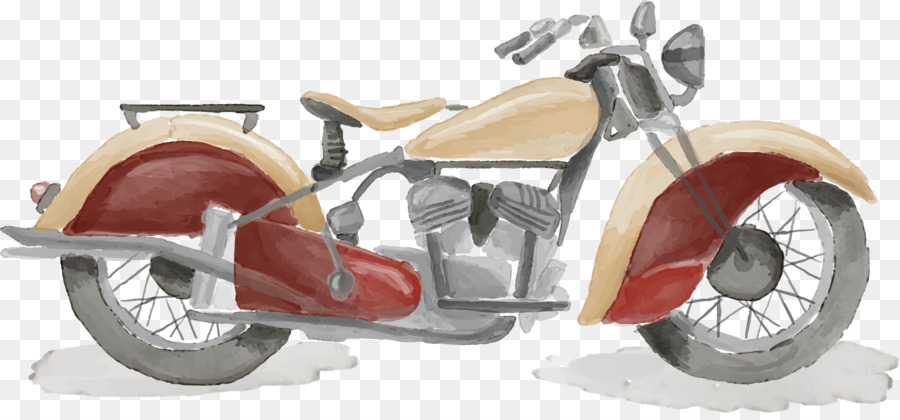 900x420 Motorcycle Euclidean Vector Vintage Clothing - Motorcycle Watercolor