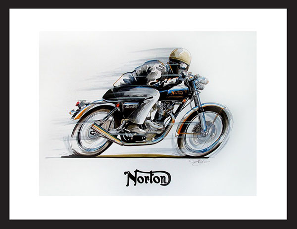 600x463 Norton Motorcycle Project On Behance - Motorcycle Watercolor