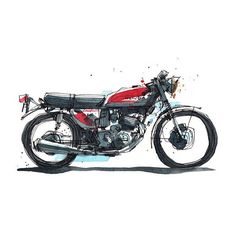 236x236 Old Photos Of Motorcycles - Motorcycle Watercolor