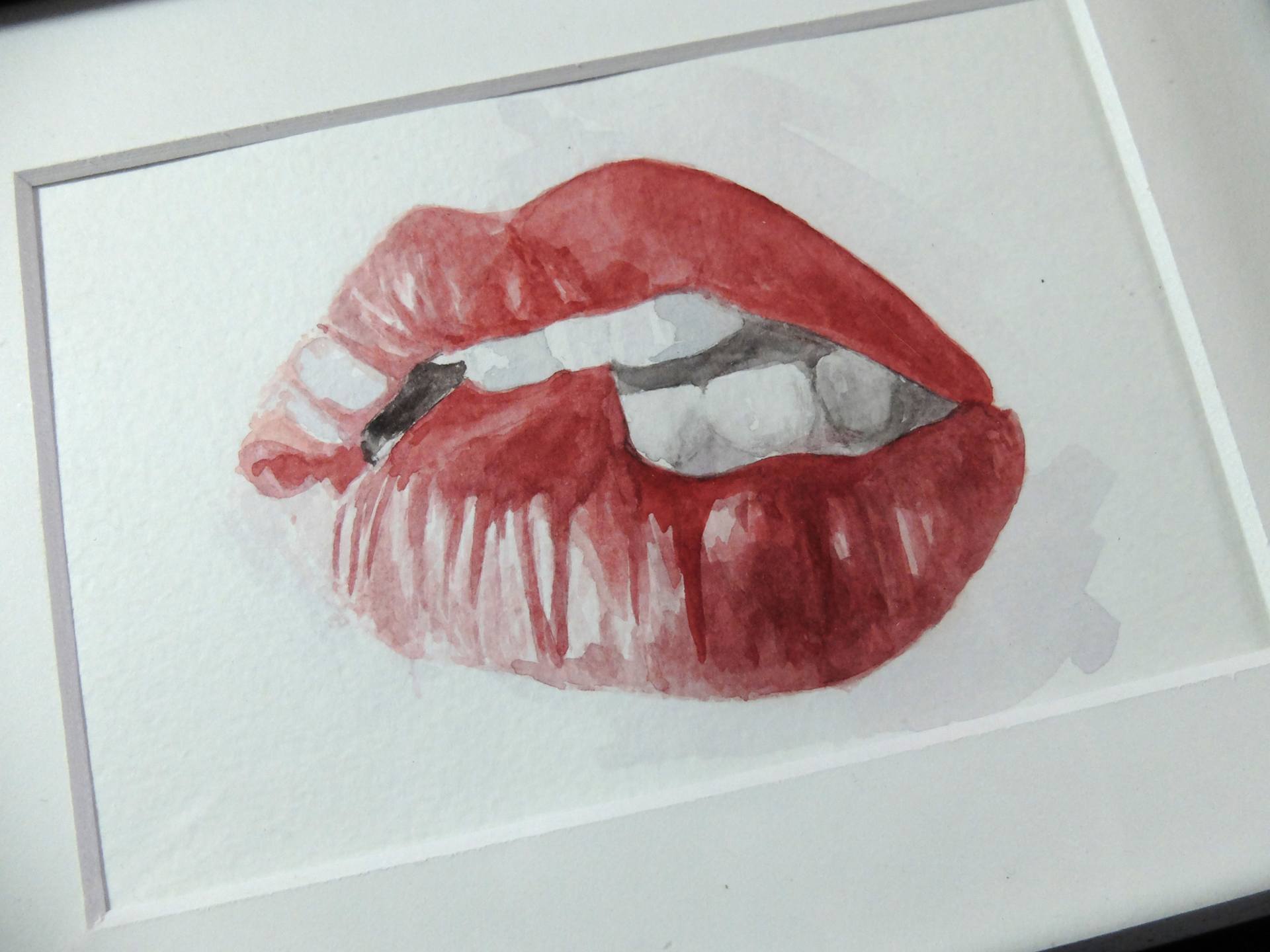 Mouth Watercolor at PaintingValley.com | Explore collection of Mouth ...