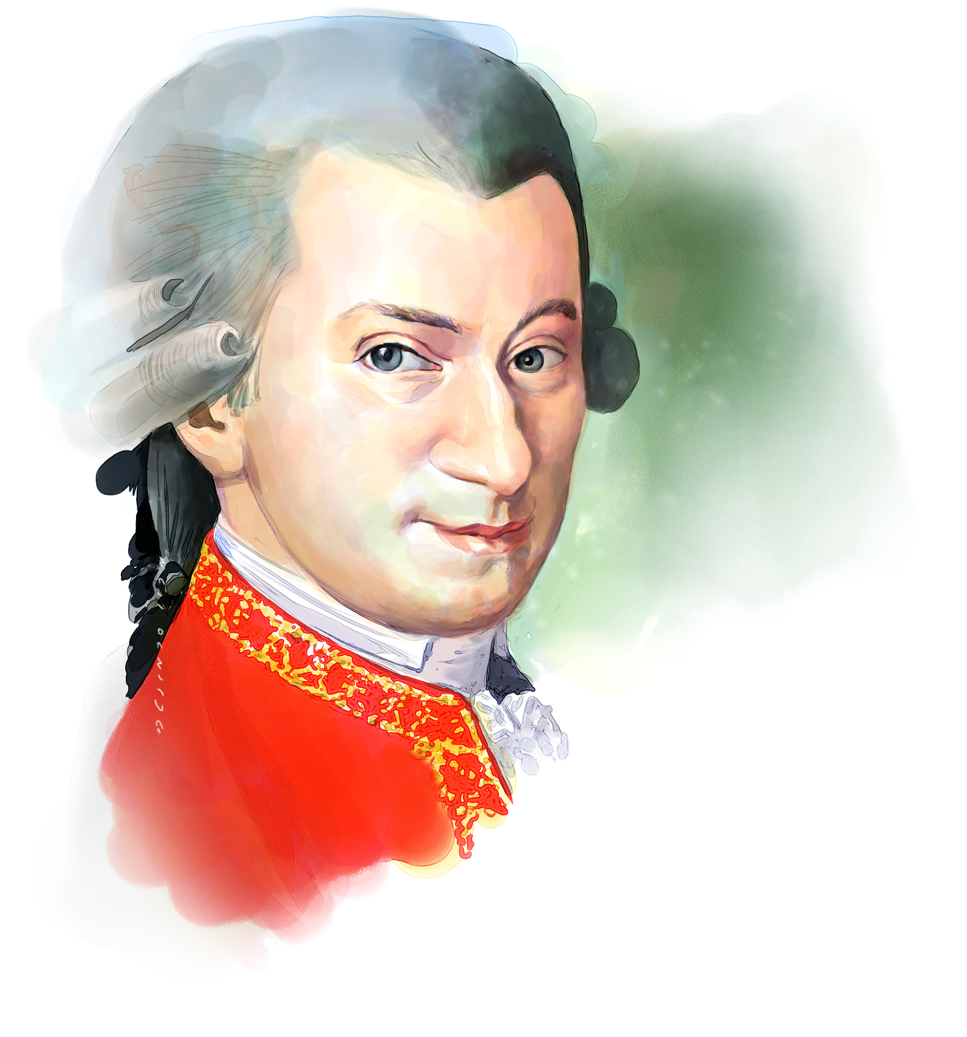 1920x2059 Mario Sermoneta - Mozart Watercolor