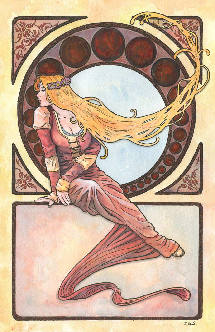 905x1400 Pin By Stevie Jean Adamovsky On Art Nouveau Alphonse - Mucha Watercolor