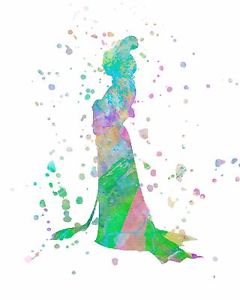 240x300 Watercolor Pop Art Print Princess Mulan Movie Story Book Girl Ebay - Mulan Watercolor