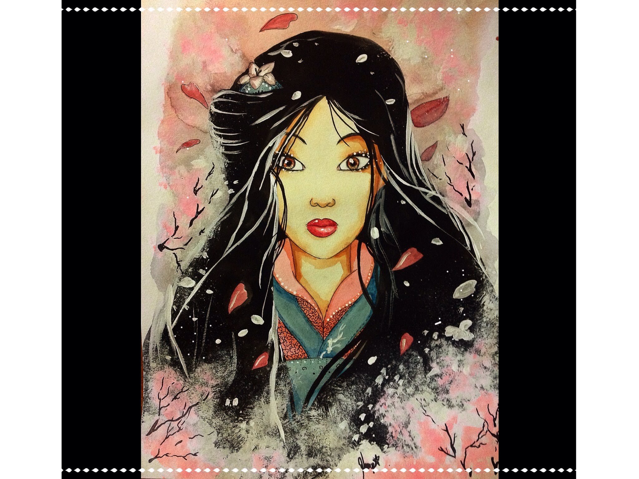 2048x1536 Speed Paint Princess - Mulan Watercolor