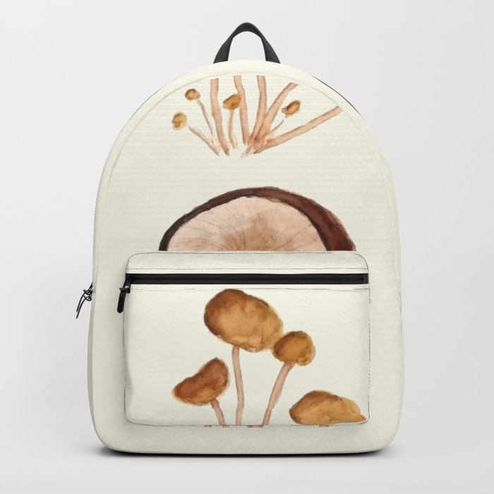 700x700 Mushroom Watercolor Painting Backpack By Colorandcolor Society6 - Mushroom Watercolor