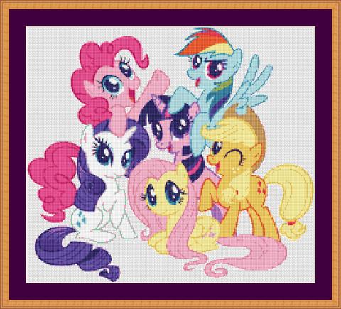 480x435 My Little Pony Cross Stitch Kit Crossstitchkingdom - My Little Pony Watercolor