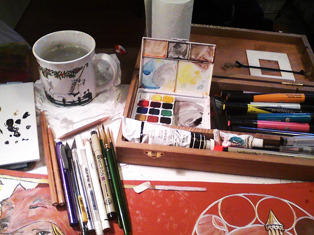 640x480 My Watercolor Setup By Thevomist - My Watercolor