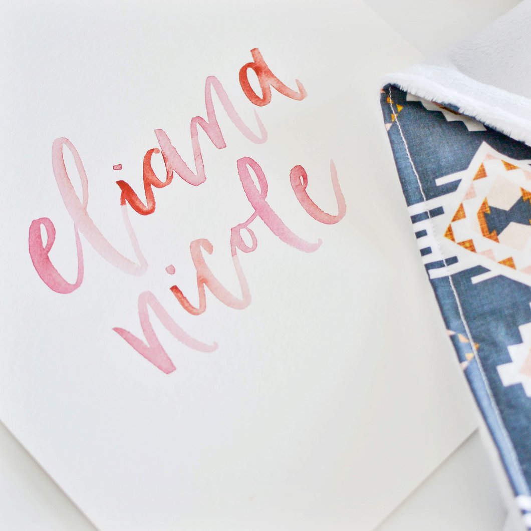 1060x1060 Watercolor Name Ellie Rae - Name Watercolor