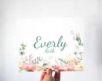 340x270 Watercolor Name Etsy - Name Watercolor