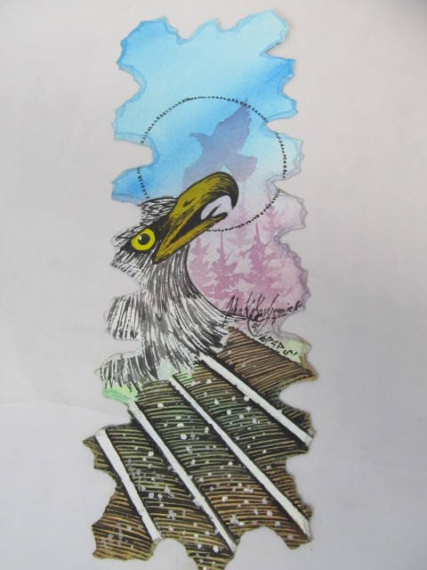 480x640 Original Signed John Kaykaygeesick Native American Watercolor - Native American Watercolor