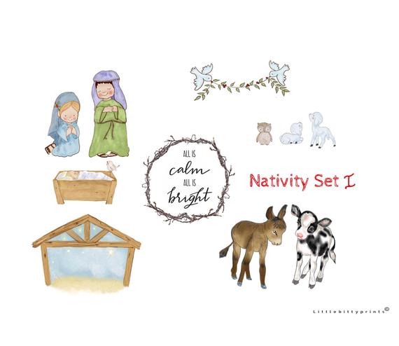 570x494 Watercolor Nativity Scene. Bible Journaling. Christian Art . Etsy - Nativity Scene Watercolor