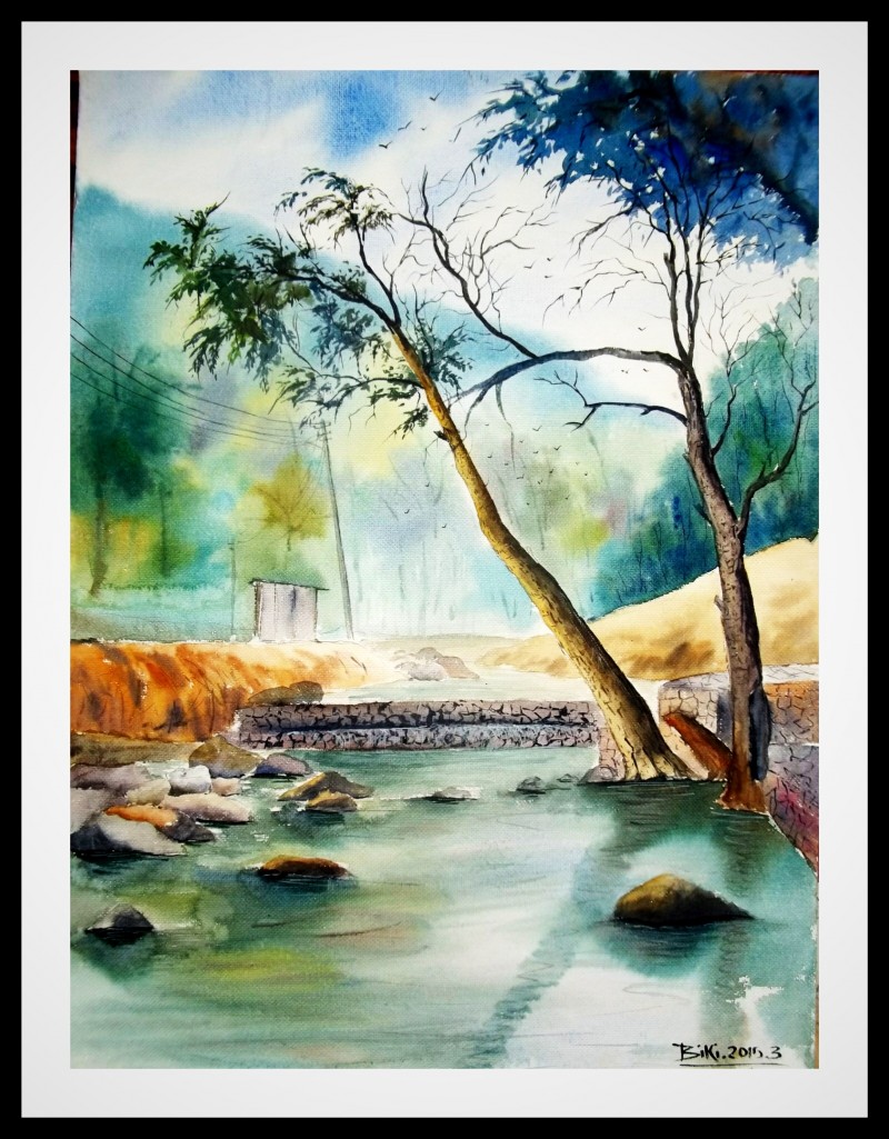 Nature Watercolor Painting At PaintingValley.com | Explore Collection ...