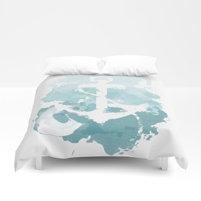 700x700 Nautical Watercolor Duvet Cover By Joeyj Society6 - Nautical Watercolor