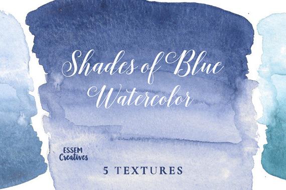 570x380 Navy Blue Ombre Clipart Blue Watercolor Splash For Logo Diy Etsy - Navy Blue Watercolor