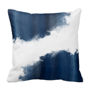 307x307 Navy Blue Watercolor Pillows - Navy Blue Watercolor