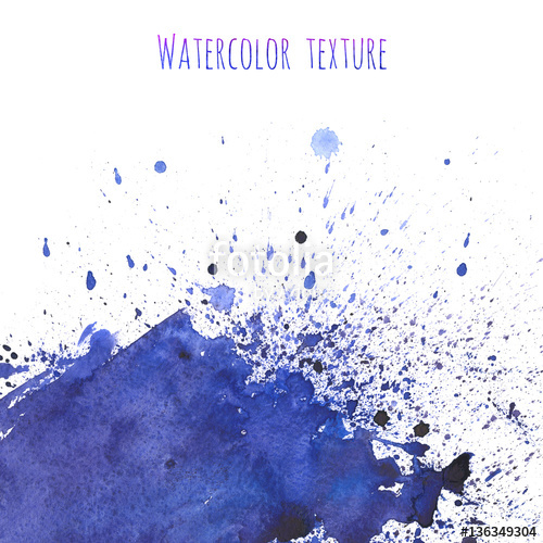 500x500 Hand Drawn Watercolor Navy Blue, Indigo Texture Background - Navy Blue Watercolor Background