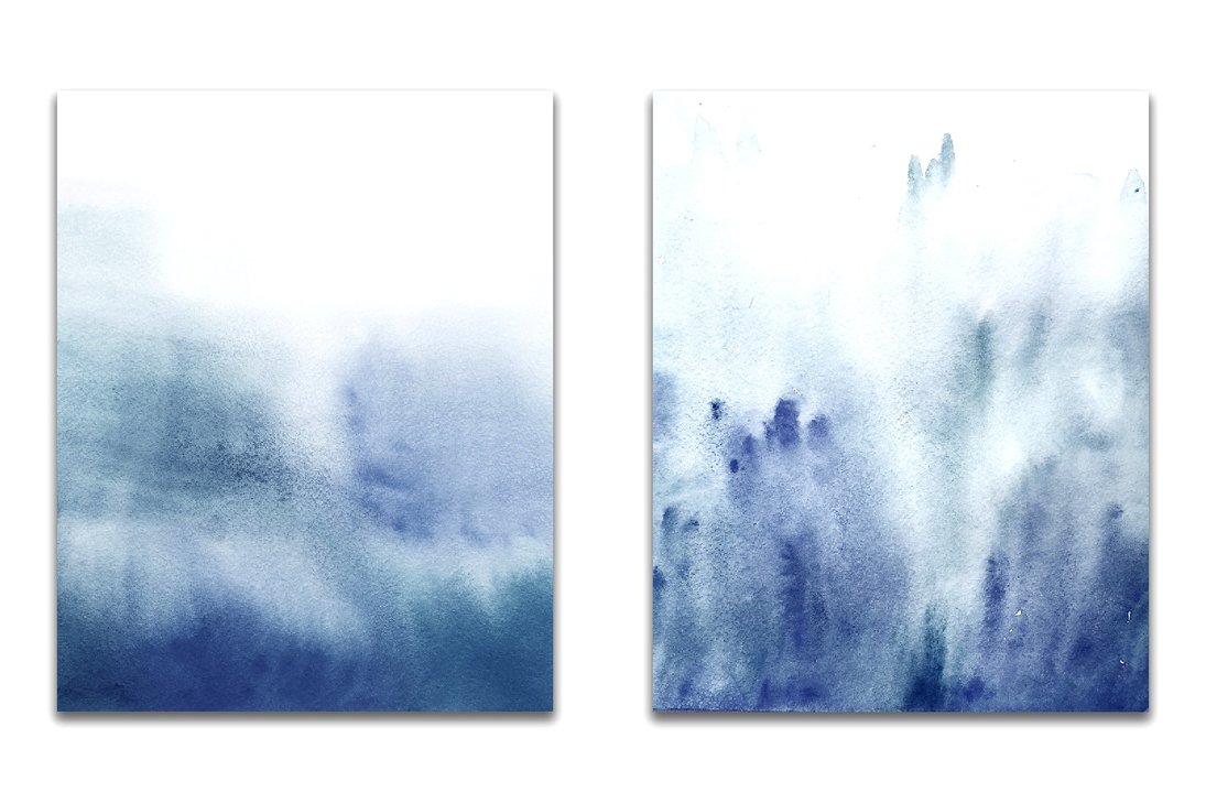 1095x729 Navy Blue Ombre Watercolor By Graphicassets - Navy Watercolor