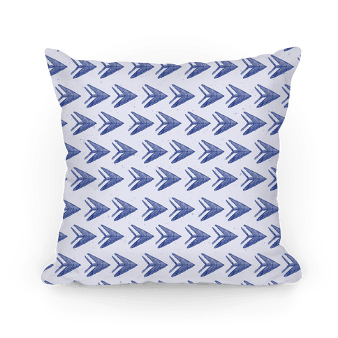 484x484 Navy Watercolor Arrow Pattern Throw Pillow Lookhuman - Navy Watercolor