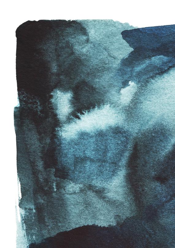 570x808 Navy Watercolor Print Navy And White Art Dark Blue Etsy - Navy Watercolor