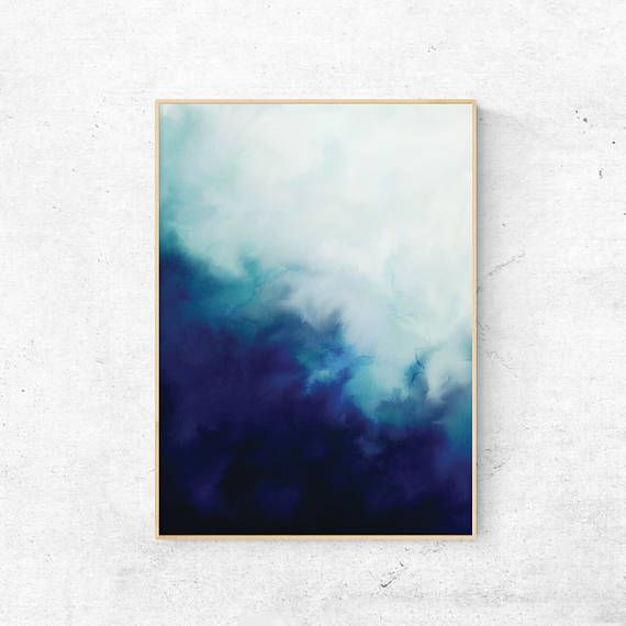 570x570 Navy Watercolor Printable Navy Blue Artwork Navy Watercolor Wall - Navy Watercolor