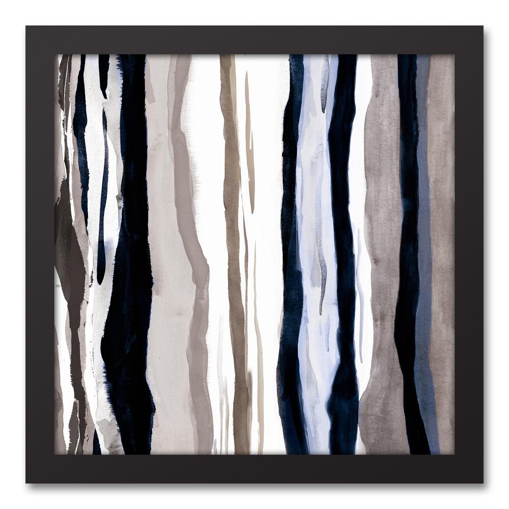 1000x1000 Designs Direct 12 In. X 12 In. 'Navy Watercolor Stripes' Printed - Navy Watercolor