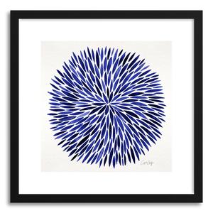300x300 Fine Art Print Navy Watercolor Burst By Artist Cat Coquillette - Navy Watercolor