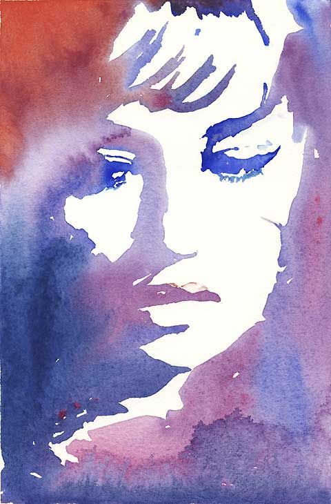 480x730 Fashion Illustrator Cate Parr Art And Illustration Ideas - Negative Space Watercolor