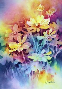 236x341 Negative Space Watercolor Painting Mixed Media Inspiration - Negative Space Watercolor