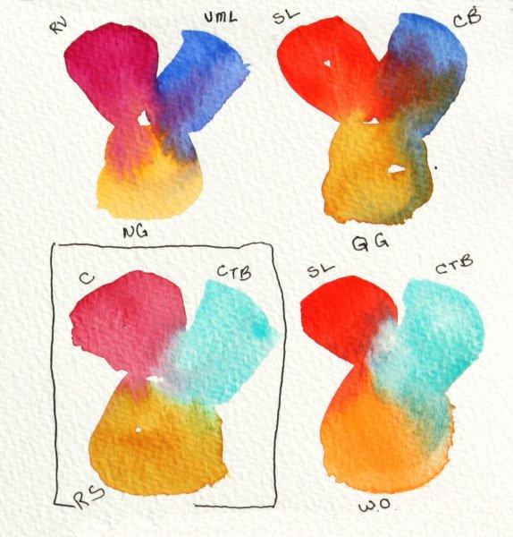 574x600 Brenda Swenson Negative Painting With Watercolor - Negative Space Watercolor