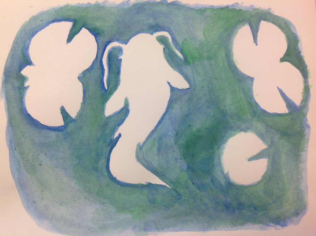 1024x765 Coi Fish Negative Space Watercolor By Smugglemuffin - Negative Space Watercolor