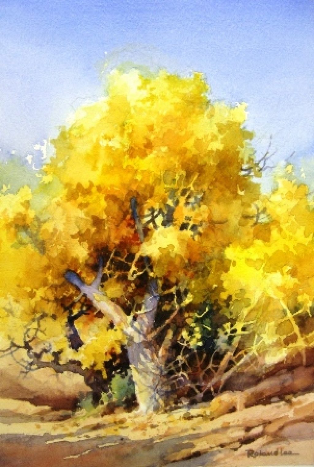 1024x1519 How To Paint Foliage Using Negative Painting In Watercolor - Negative Watercolor