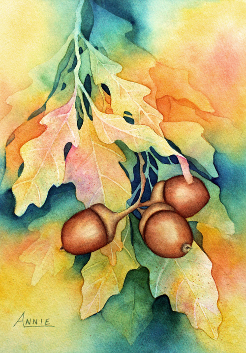 500x718 Negative Painting In Watercolor With Annie Glacken Florence - Negative Watercolor