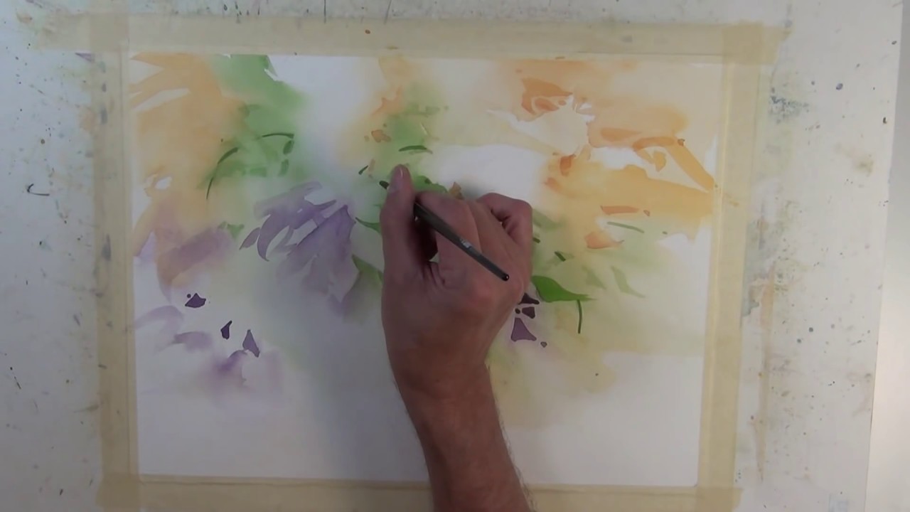 1280x720 Transparent Watercolor Negative Painting Demonstration Flowers - Negative Watercolor
