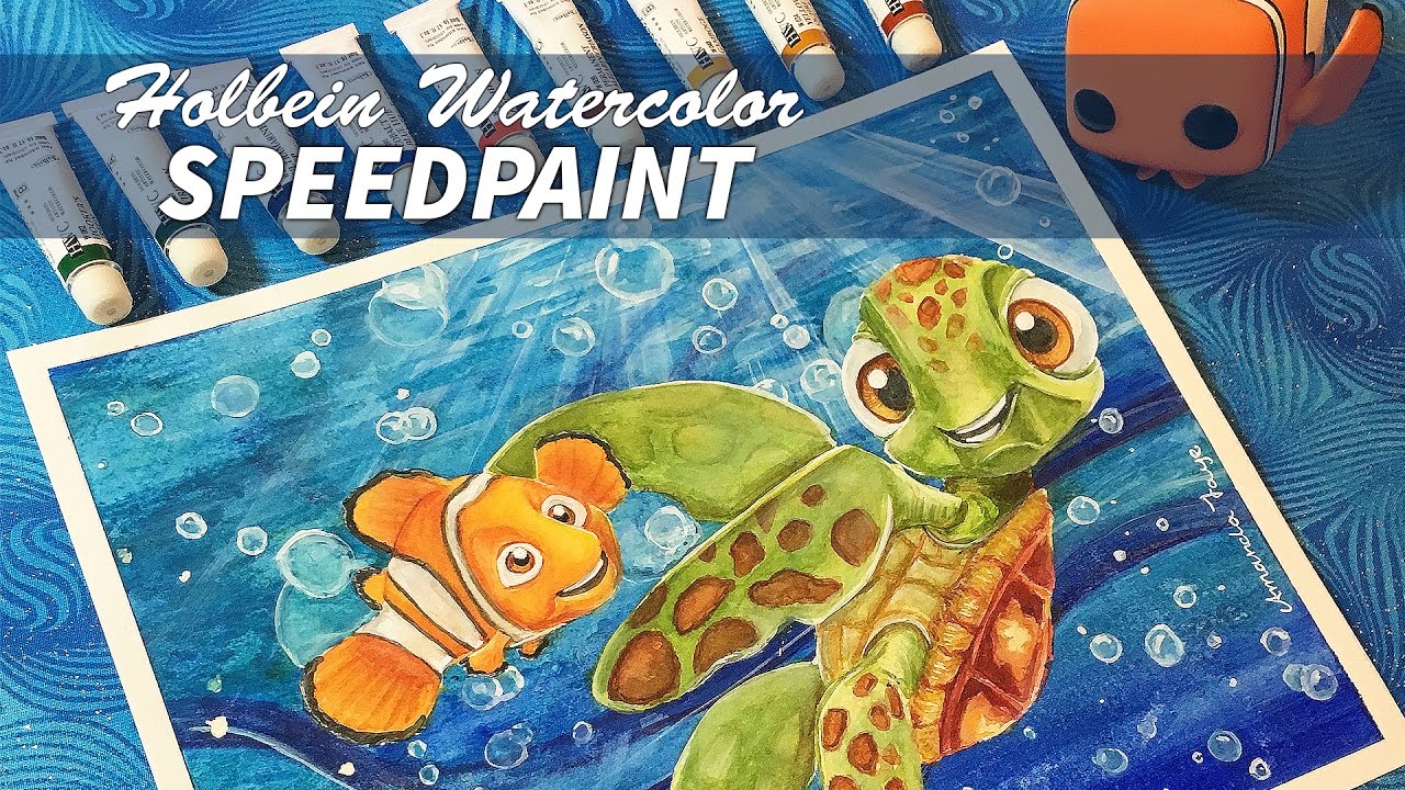 1280x720 Finding Nemo Painting With Holbein Watercolor - Nemo Watercolor
