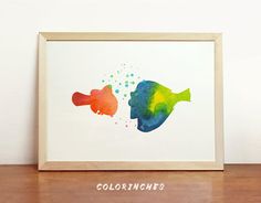 236x184 Finding Nemo Dory Art Print Poster Disney Finding - Nemo Watercolor