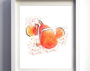 340x270 Snow White Dancing Childrens Bedroom Watercolour Illustraion - Nemo Watercolor