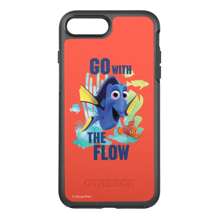 699x699 Dory Amp Nemo Go With The Flow Watercolor Graphic Otterbox - Nemo Watercolor
