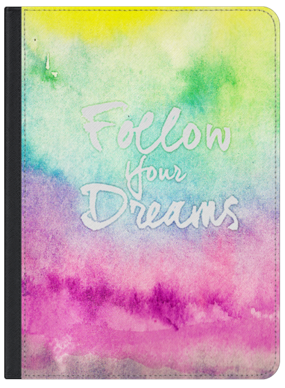 411x560 Neon Watercolor Follow Your Dreams Typography - Neon Watercolor