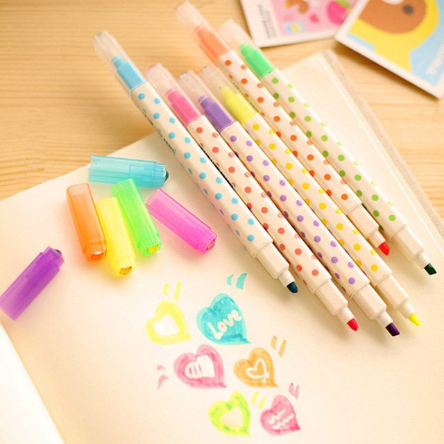 640x640 Stationery Polka Dot Watercolor Double Slider Erassable Neon - Neon Watercolor