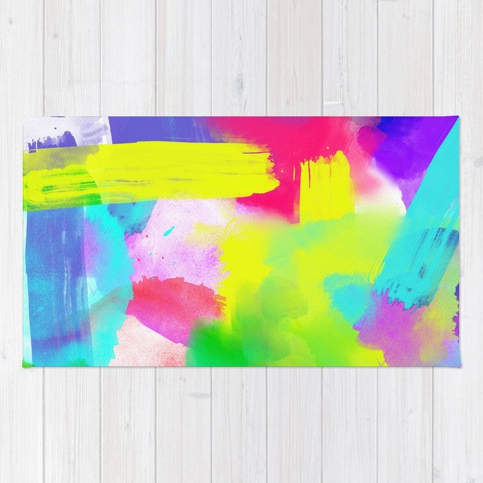 700x700 Neon Emotion Abstract Stripes Neon Artistic Watercolor Pattern - Neon Watercolor